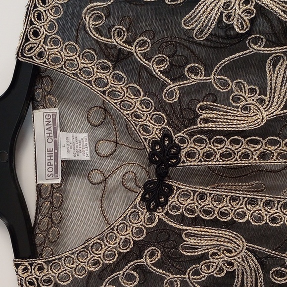 NWT Sophie Chang Sheer Cardigan Embroidered Large Lace Long Sleeve - Picture 4 of 8